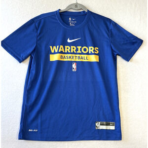 Nike Tee Golden State Warriors Short Sleeve Dri-fit Shirt Mens Size M Blue
